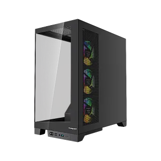 Корпус для ПК Hspd F550, Midi Tower, чёрный, под ATX, mATX, mITX, F550-TGBK-ARGB