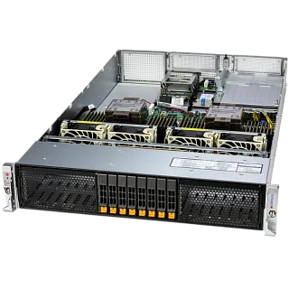 Серверная платформа Supermicro Server SYS-222H-TN 2U (2x LGA4710 32x DDR5 RDIMM 8x Hs 2.5" NVMe 3x PCIe 5.0 x16 2 2x PCIe 5.0 x8 1x OCP 3.0 10GbE RJ45 X710-AT2 2x 1600W (SuperMicro SYS-222H-TN)