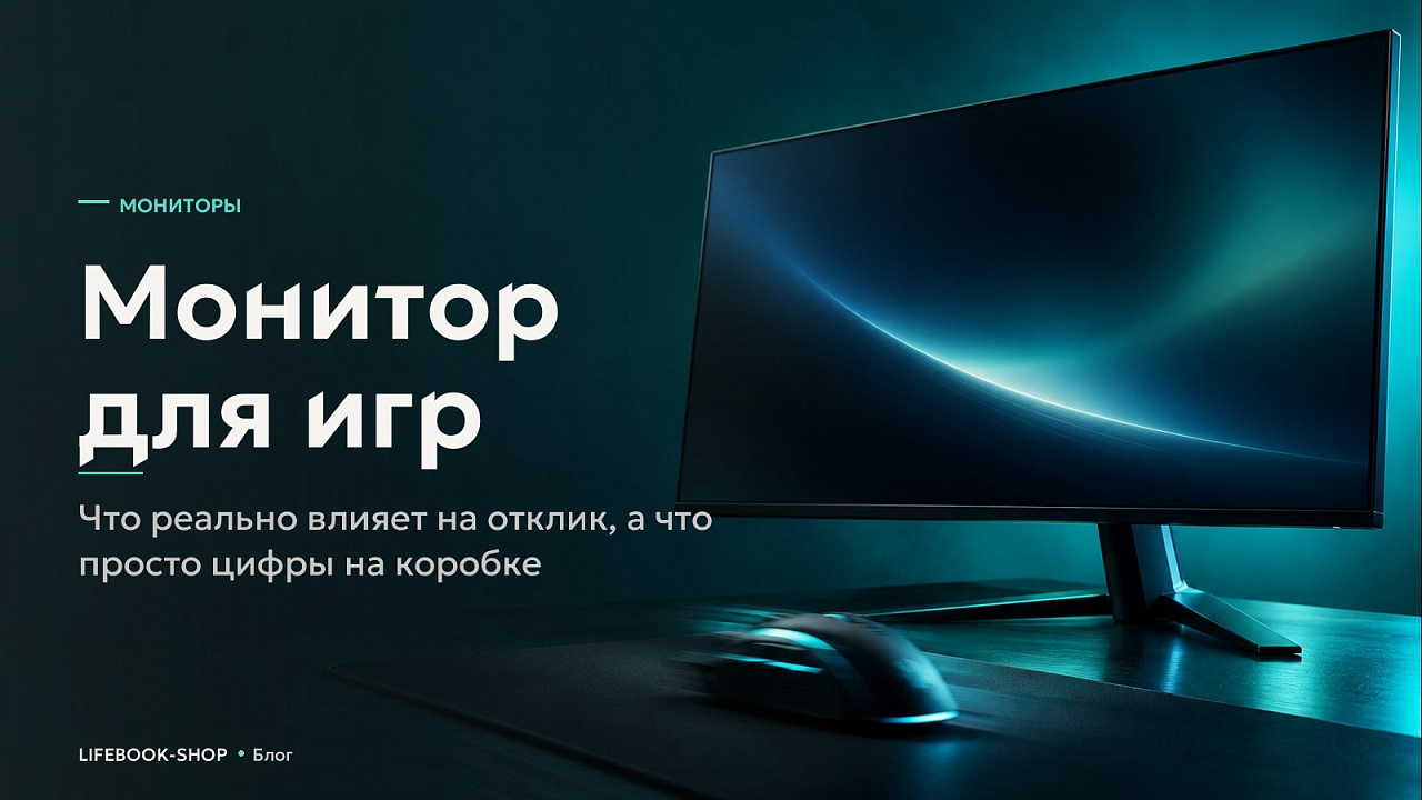 Монитор для игр: что реально влияет на отклик, а что просто цифры на коробке