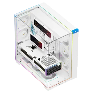Корпус для ПК Thermalright A70 Vision FAN5-C, Midi Tower, белый, чёрный, под ATX, mATX, mITX