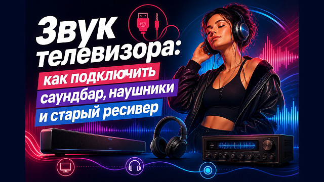 Звук телевизора: как подключить саундбар, наушники и старый ресивер