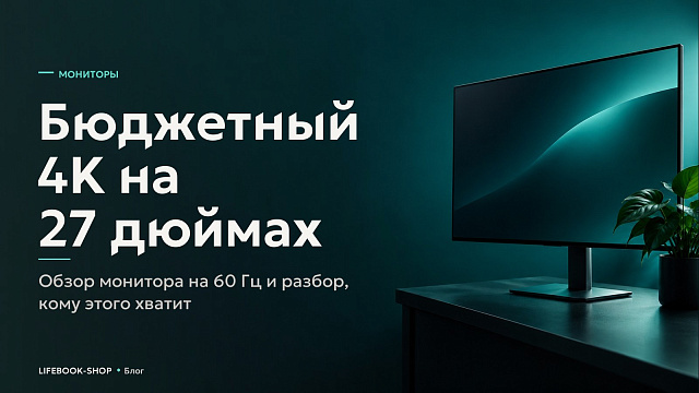 Бюджетный 4K на 27 дюймах: обзор монитора на 60 Гц и разбор, кому этого хватит