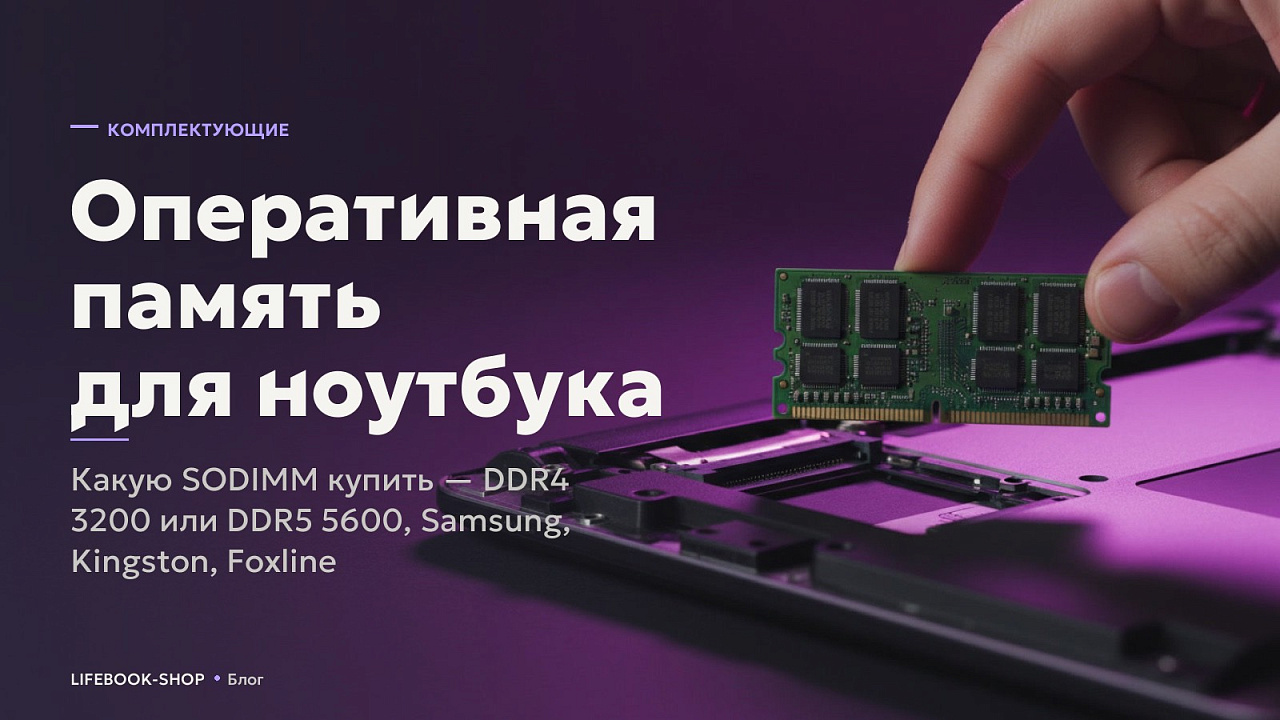 Оперативная память для ноутбука: какую SODIMM купить — DDR4 3200 или DDR5 5600, Samsung, Kingston, Foxline