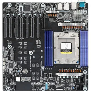 Серверная материнская плата ASRock TURIND8X-2T, SP5, AMD EPYC 9005/9004, 7 × PCIe 5.0 x16, EEB