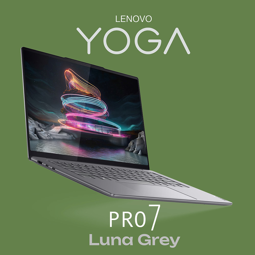 Ноутбук Lenovo Yoga Pro 7 14IMH9 83E20099RK, Luna Grey, 14.5" 3K IPS 120Hz Touch, Intel® Core™ Ultra 9 185H, NVIDIA® GeForce RTX™ 4060 8GB GDDR6, 32 GB LPDDR5x-7467, 1 TB SSD PCIe GEN4, WINDOWS 11 PRO, КЛАВИАТУРА RU/US, гарантия 1 год