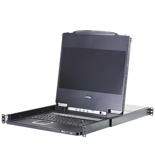 KVM-переключатель ATEN CL5708MW с ЖК-экраном 17,3″, 8 портов PS/2 и USB, VGA