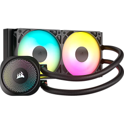 Система жидкостного охлаждения/ Water Cooling System Corsair NAUTILUS 240 ARGB (240mm, Black, ARGB/ Fans: 2x120mm, 74.37CFM, 34dBA, 2100RPM/ S: 1851, 1700, AM5, AM4)