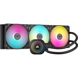 Система жидкостного охлаждения/ Water Cooling System Corsair iCUE LINK TITAN 420 RX RGB (420mm, Black, RGB/ Fans: 3x140mm, 94.7CFM, 36dBA, 1700RPM/ S: 1851, 1700, AM5, AM4)