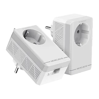 Комплект Powerline-адаптеров Mercusys MP300P KIT AV600 с розеткой, 2 адаптера, 100 Мбит/с