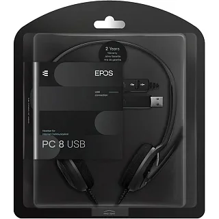 Гарнитура EPOS Sennheiser PC 8 USB, проводная, стерео, USB-A, микрофон на поворотной штанге