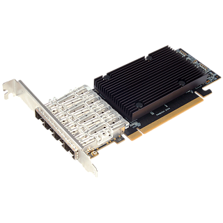 Сетевая карта Sunrich ST Lab N-1260, 4 порта SFP28 25 Гбит/с, PCIe 4.0 x16, Broadcom BCM57504