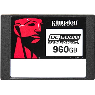 Твердотельный накопитель Kingston SSD DC600M, 960GB, 2.5" 7mm, SATA3, 3D TLC, R/W 560/530MB/s, IOPs 94 000/65 000, TBW 1752, DWPD 1 (12 мес) (Kingston SEDC600M/960G)