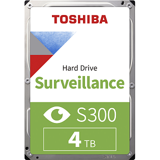 Жёсткий диск Toshiba Surveillance S300 4 ТБ 3,5″, 5400 об/мин, кэш 256 МБ, для видеонаблюдения