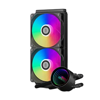 Система жидкостного охлаждения PcCooler DA240 V2 ARGB BK, вентилятор 120 мм, шум 36.5 дБА, AM5