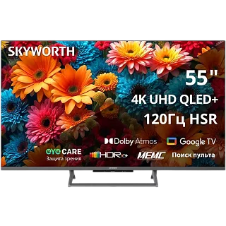 Телевизор Skyworth 55Q67H, 55 дюймов, 4K UHD, NeoQLED, 120 Гц, DVB-T2/C/S2, подсветка Direct LED
