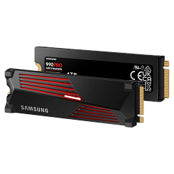 SSD Samsung 990 PRO, 4000 ГБ, M.2 (22×80 мм), NVMe 2.0, PCIe 4.0 x4, с радиатором, MZ-V9P4T0CW