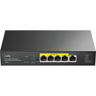 Маршрутизатор Cudy C200P VPN с контроллером точек доступа, 4 порта PoE+, 55 Вт