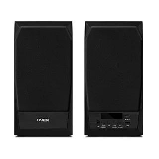 SVEN MC-10, чёрный, акустическая система 2.0, мощность 2x25Вт (RMS), FM-тюнер, USB/microSD, дисплей, пульт ДУ, Bluetooth (Sven SV-014018)