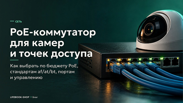 PoE-коммутатор для камер и точек доступа: как выбрать по бюджету PoE, стандартам af/at/bt, портам и управлению