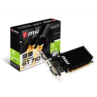 Видеокарта MSI NVIDIA GeForce GT 710, 2 ГБ видеопамяти, DDR3, PCI Express 2.0
