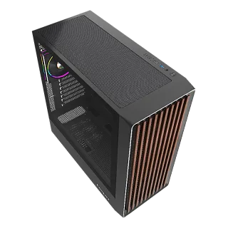 Корпус для ПК Hspd F760, Midi Tower, чёрный, под ATX, E-ATX, mATX, mITX, подсветка ARGB
