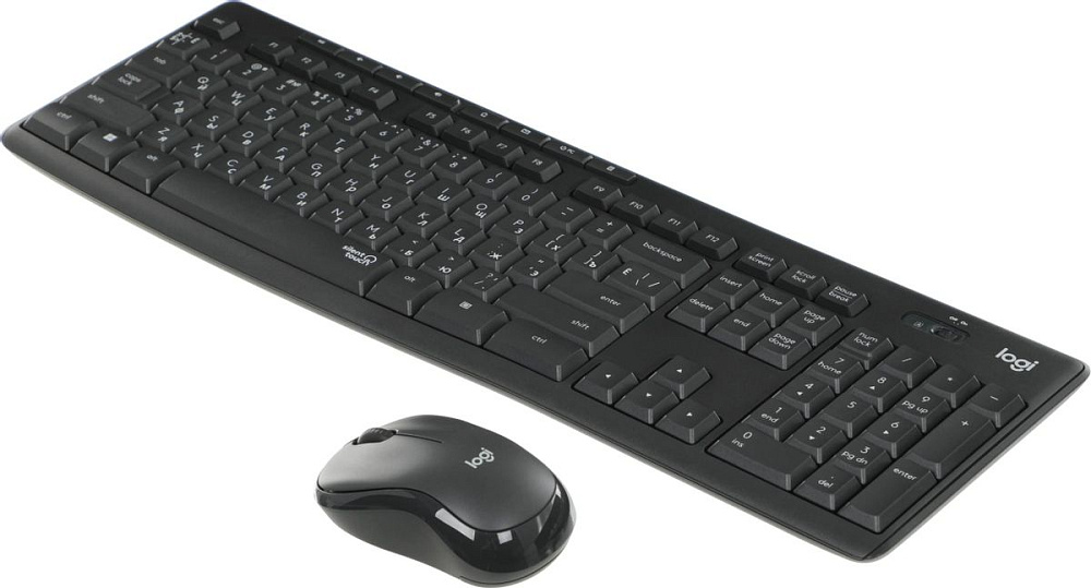 Комплект клавиатура + мышь Logitech Wireless MK295 Silent Combo Graphite
