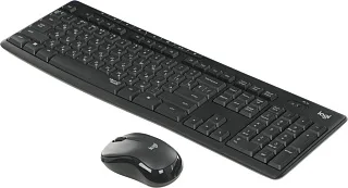 Комплект клавиатура и мышь Logitech MK295 Silent Combo GRAPHITE, радиоканал, графитовый