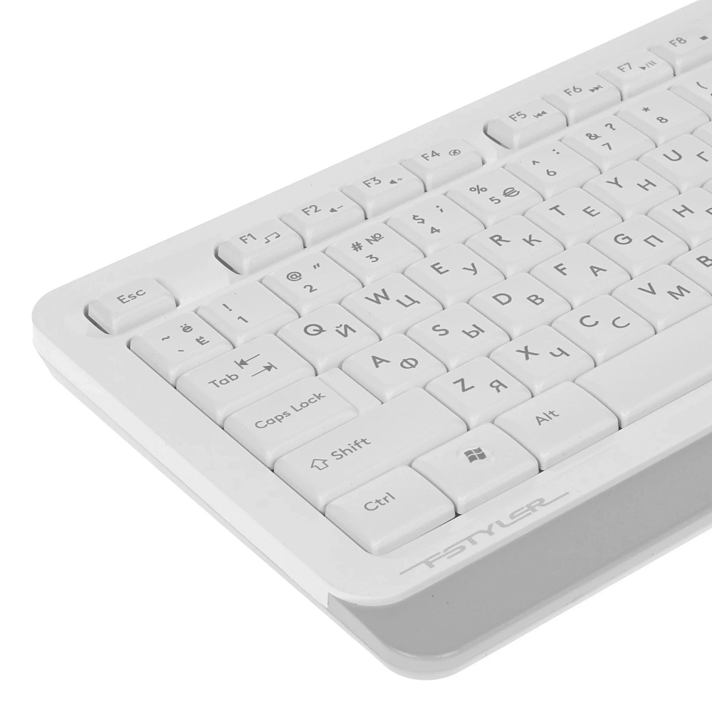 Комплект клавиатура и мышь A4Tech + Fstyler FG1010, беспроводное подключение, USB-A, белый, фото 4