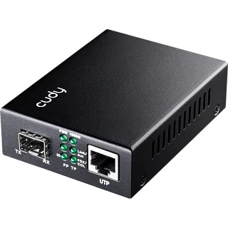 Медиаконвертер Cudy MC220P, слот SFP, порт 1 Гбит/с с PoE+ до 30 Вт