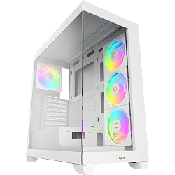 Корпус ПК Case Ocypus Gamma C72 WH ARGB, Midi‑Tower, белый, 4×120 мм ARGB, USB‑порты, поддержка ATX/mATX/mITX