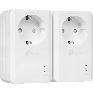 Сетевой адаптер TP-Link AV1000 Gigabit Passthrough Powerline Starter Kit