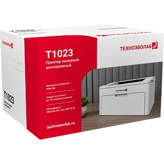 Принтер лазерный Техноэволаб T1023, A4, 23 стр./мин, USB, Wi-Fi, LAN, печать 600x600 dpi, лоток 150 листов