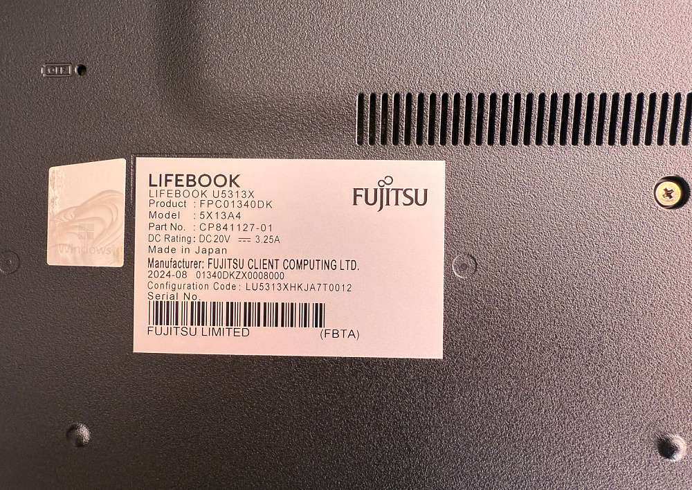 Ноутбук-трансформер Fujitsu LIFEBOOK U5313X U5313X52BRU4TB BLACK 360°, Intel Core i5-1335U, 16GB LPDDR5-4800MHz, SSD 4TB, Intel Iris Xe Graphics, 13,3" WUXGA Touch, WINDOWS 11 PRO, КЛАВИАТУРА RU/US, сделано в Японии, гарантия 1 год, фото 13