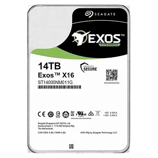 Жёсткий диск HDD Seagate SAS 14Tb Exos X16 12Gb/s 7200 256Mb 4Kn (Seagate ST14000NM011G)