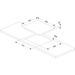 Варочная панель Delonghi SATORA 3E0 CT, электрическая, домино 30 см, 2 конфорки Hi-Light, чёрное стекло