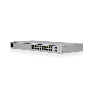 Коммутатор Ubiquiti USW-24 управляемый, 24 порта 1 Гбит/с, 2 SFP, без вентилятора