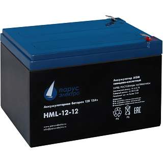 Батарея для ИБП Парус электро HML-12-12, 12 В, 12 А·ч