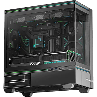 Корпус для ПК Thermalright M10, Mini Tower, чёрный, под mATX, mITX, материал закалённое стекло, сталь
