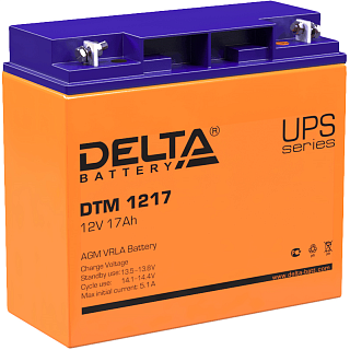 Батарея для ИБП Delta DTM 1217, 12 В, 17 А·ч, срок службы 6 лет