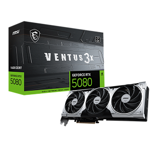 Видеокарта GeForce RTX 5080 16G VENTUS 3X PLUS (MSI GeForceRTX508016GVENTUS3XPLUS)