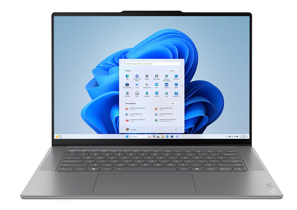 Ноутбук Lenovo Yoga Slim 7i Aura Edition 15ILL9 83HM004MRK Luna Grey, 15,3" 2.8K WQXGA+ IPS 120Hz, Intel® Core™ Ultra 7 256V, Intel Arc Graphics, 16 GB LPDDR5x-8533, 1 TB SSD PCIe GEN4, WINDOWS 11 HOME, КЛАВИАТУРА RU/US, гарантия 1 год, фото 12