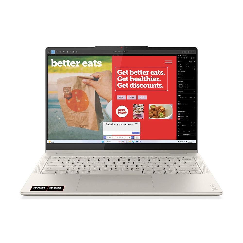 Ноутбук Lenovo Yoga 7 83JR0062RK, 14" Touch+Pen, AMD Ryzen AI 7 350, AMD Radeon 860M, 24GB LPDDR5x, SSD1TB, NO OS, RU/US, фото 4