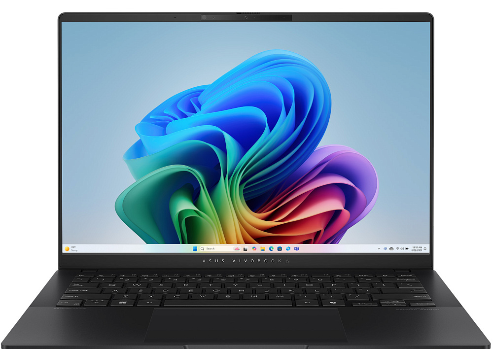 Ноутбук ASUS Vivobook S 14 OLED Neutral Black S5406SA-QD202 90NB15R3-M00CD0, Intel Core Ultra 5 226V, 16GB LPDDR5X, Intel Arc Graphics 130V, 14" WUXGA OLED 60Hz, 1TB SSD PCIe GEN4, NO OS, КЛАВИАТУРА RU/US, гарантия 1 год, фото 2