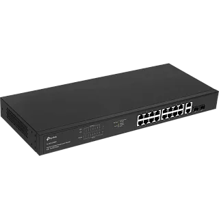 Коммутатор TP-Link TL-SG1218MP неуправляемый, 18 портов 1 Гбит/с, из них 16 PoE+, 2 комбо-порта SFP