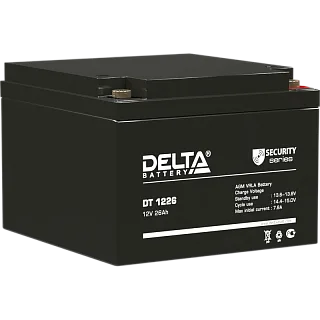 Батарея для ИБП Delta DT 1226, 12 В, 26 А·ч, клеммы T6 (под болт М6), срок службы 5 лет