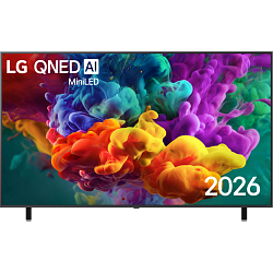 Телевизор ЖК 75'' LG/ 75", Ultra HD, QNED MiniLED, Dynamic QNED Color, Edge Led, Precision Dimming Pro, AI Picture Pro, Smart TV (WebOS 26), Wi-Fi 5, DVB-T2/C/S2, MR, 120Hz Native (VRR 144Hz), 2.0ch (20W), 4хHDMI, 2хUSB, 2 Pole, черный графит, 2026