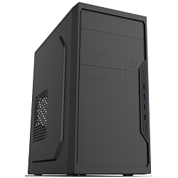 Корпус для ПК Foxline FL-733R-FZ450R-U32C-PH, Mini Tower, с БП 450 Вт, чёрный, под mATX, mITX, материал пластик, сталь