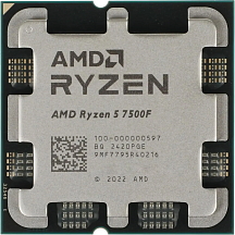 Процессор AMD Ryzen 5 7500F, AM5, OEM, 6 ядер, 12 потоков, до 5 ГГц, Zen 4