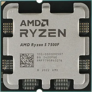 Процессор AMD Ryzen 5 7500F, AM5, OEM, 6 ядер, 12 потоков, до 5 ГГц, Zen 4
