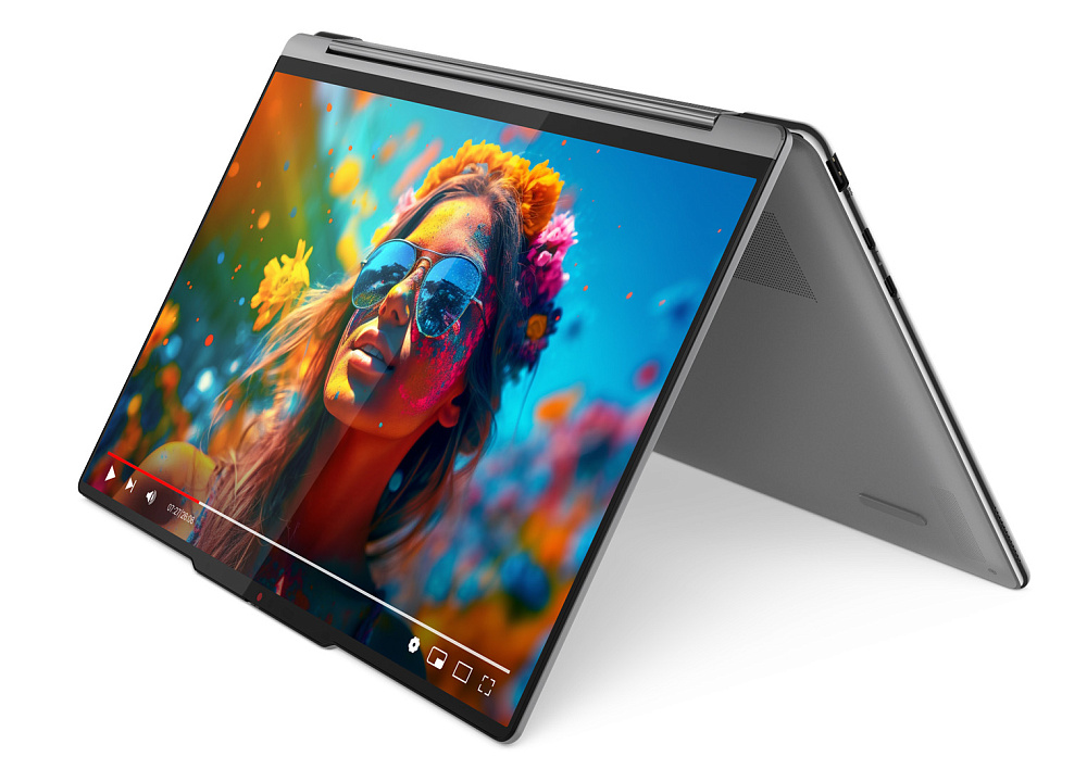Ноутбук-трансформер Lenovo Yoga 9 2-in-1 14IMH9 83AC005ERK, Luna Grey, 14" 4K OLED 60Hz Touch + Lenovo® Slim Pen, Intel® Core™ Ultra 7 155H, Intel® Arc™ Graphics, 32 GB LPDDR5x-7467, 1 TB SSD PCIe GEN4, WINDOWS 11 HOME, КЛАВИАТУРА RU/US, гарантия 1 год, фото 2